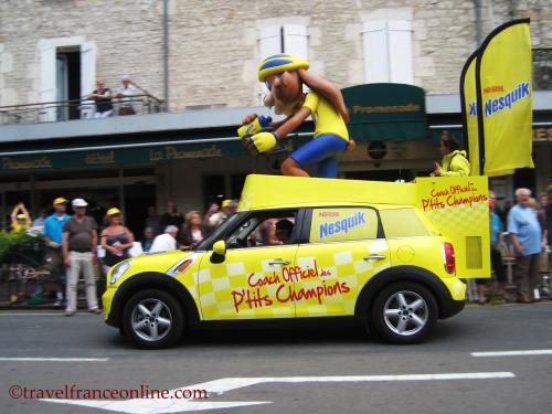 Tour de France, parade of the sponsors known as Caravane du Tour de France